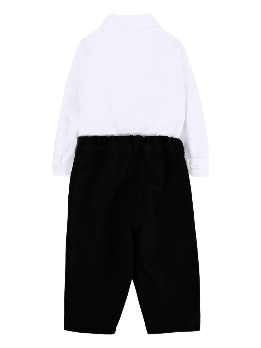 Completo Elegante per Neonato in Viscosa Elasticizzata BXA51AJ0371 930BC BALMAIN KIDS 
