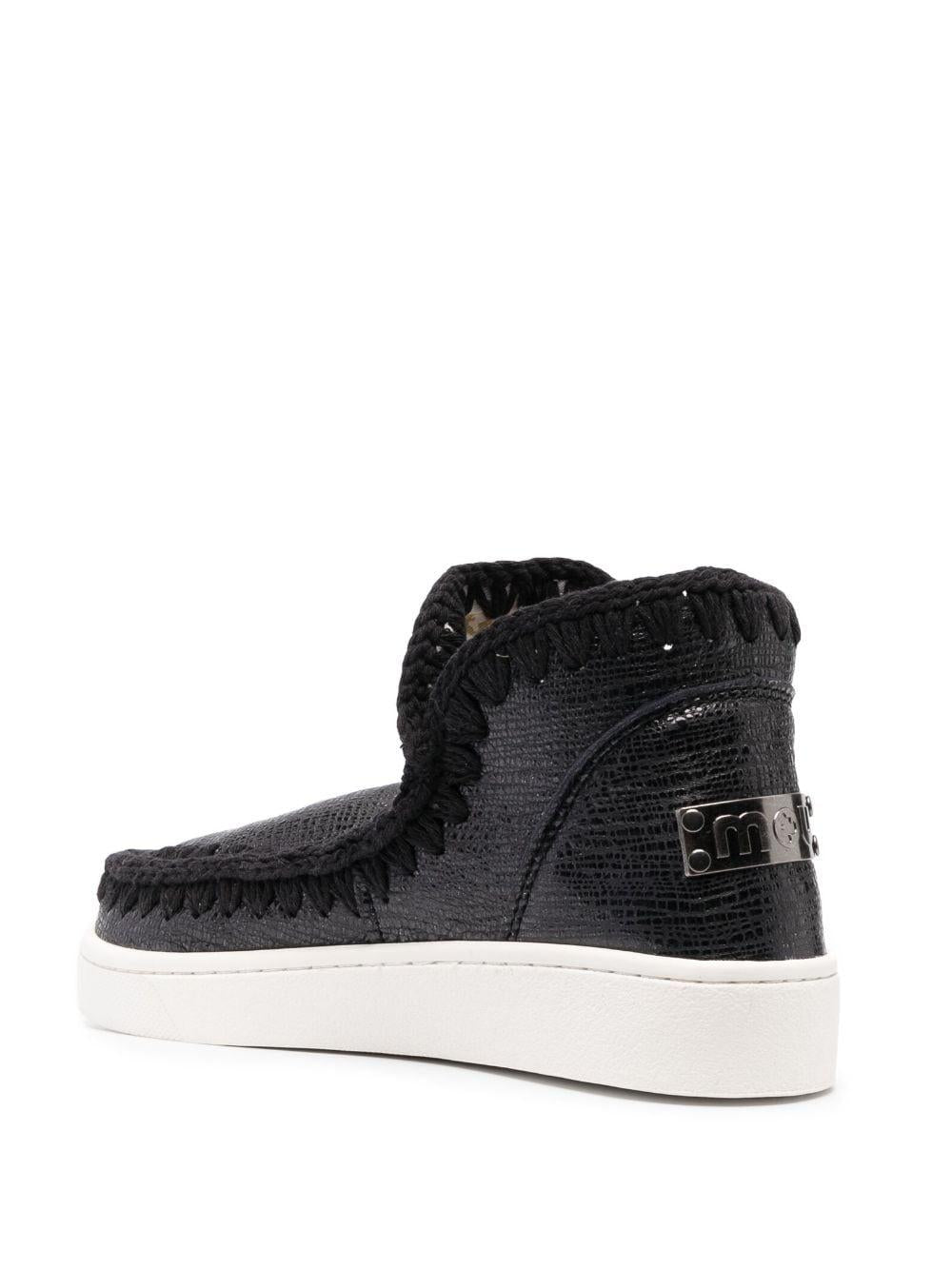 Sneakers nera in pelle snake