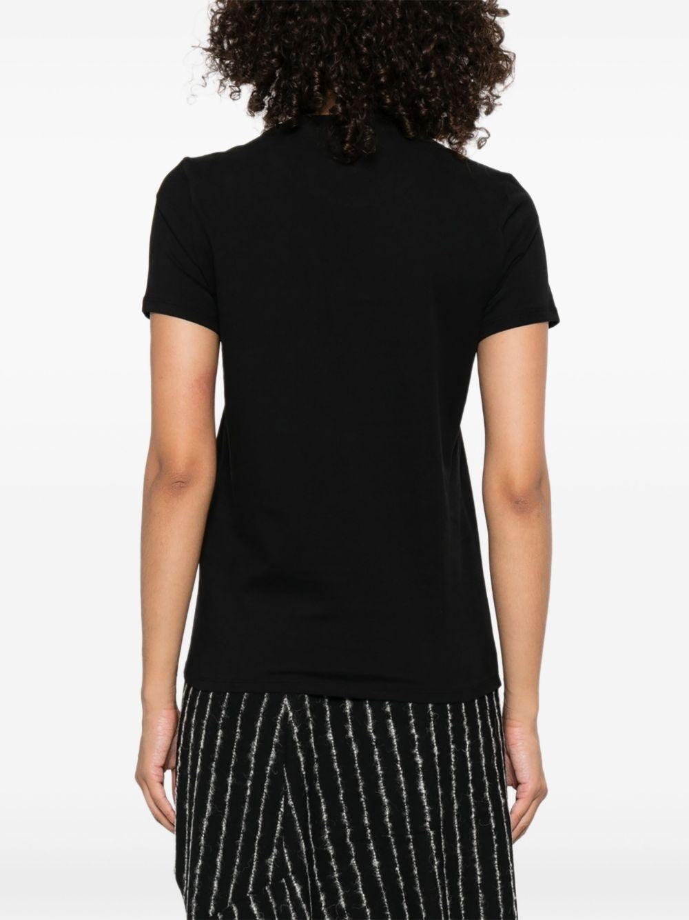 T-shirt con Girocollo e Logo Ricamato MA00756E2 110 ELISABETTA FRANCHI 