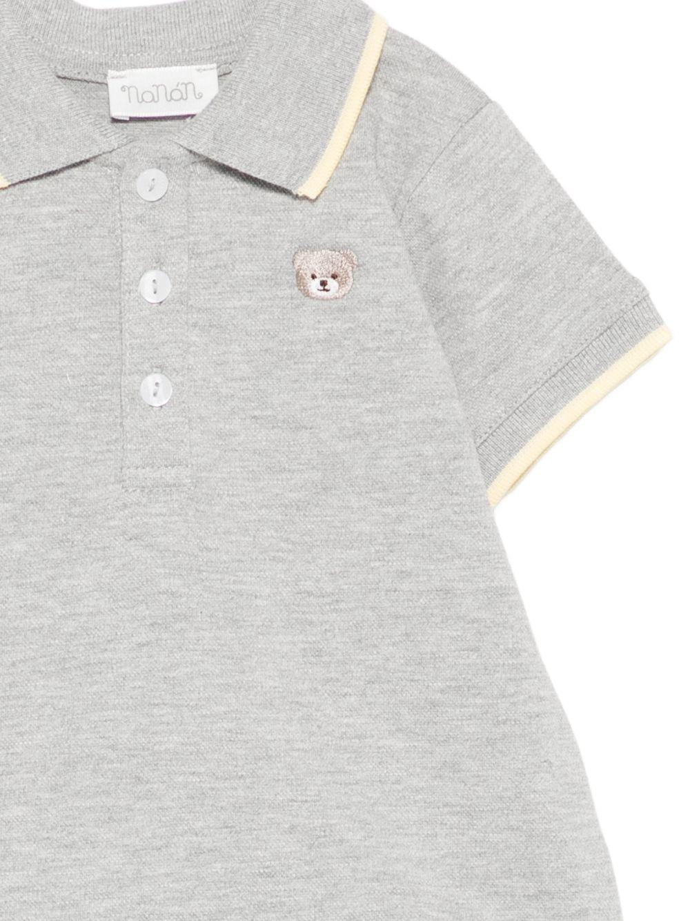 Pagliaccetto in cotone con orsetto E26171 GRIGIO NANAN KIDS 