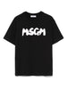 T-shirt nera logo a contrasto