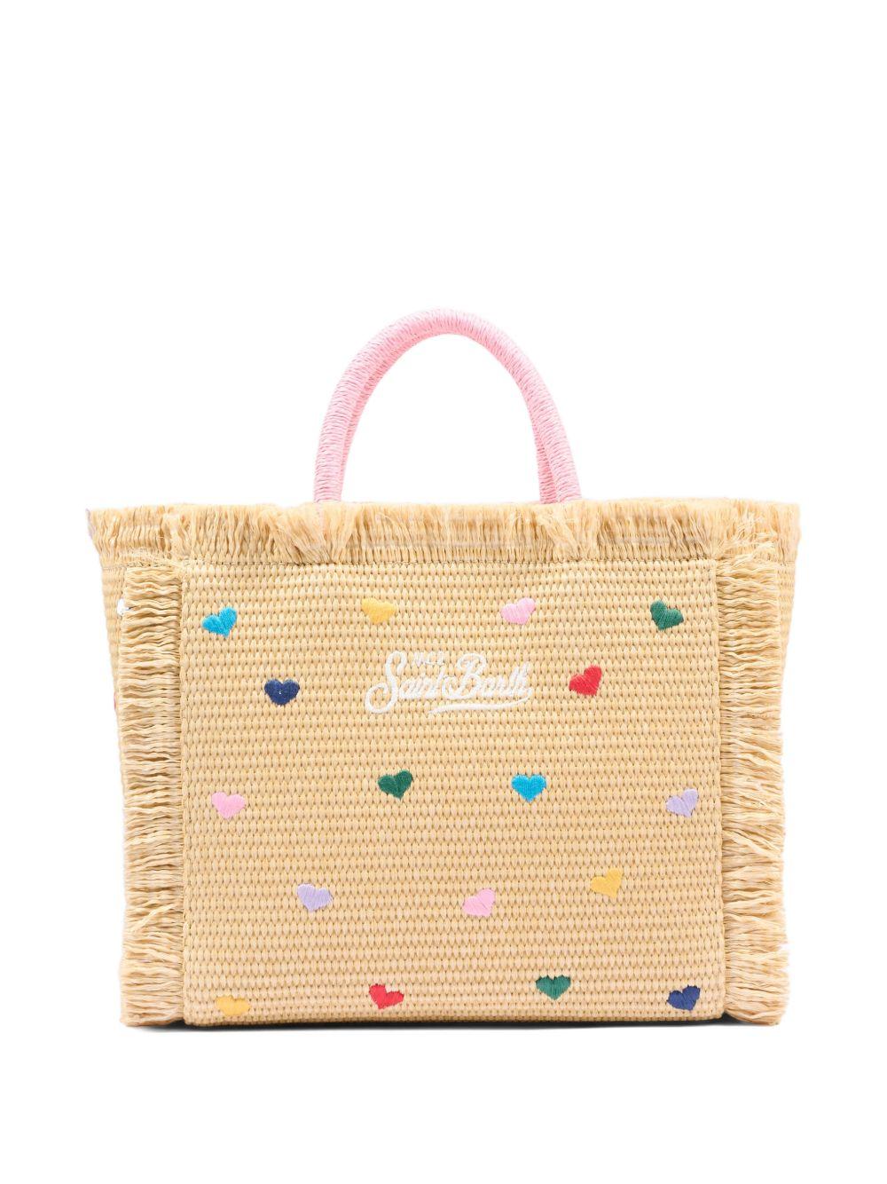 Borsa mare con frange e ricamo logo COL0017 00344L MC2 SAINT BARTH 
