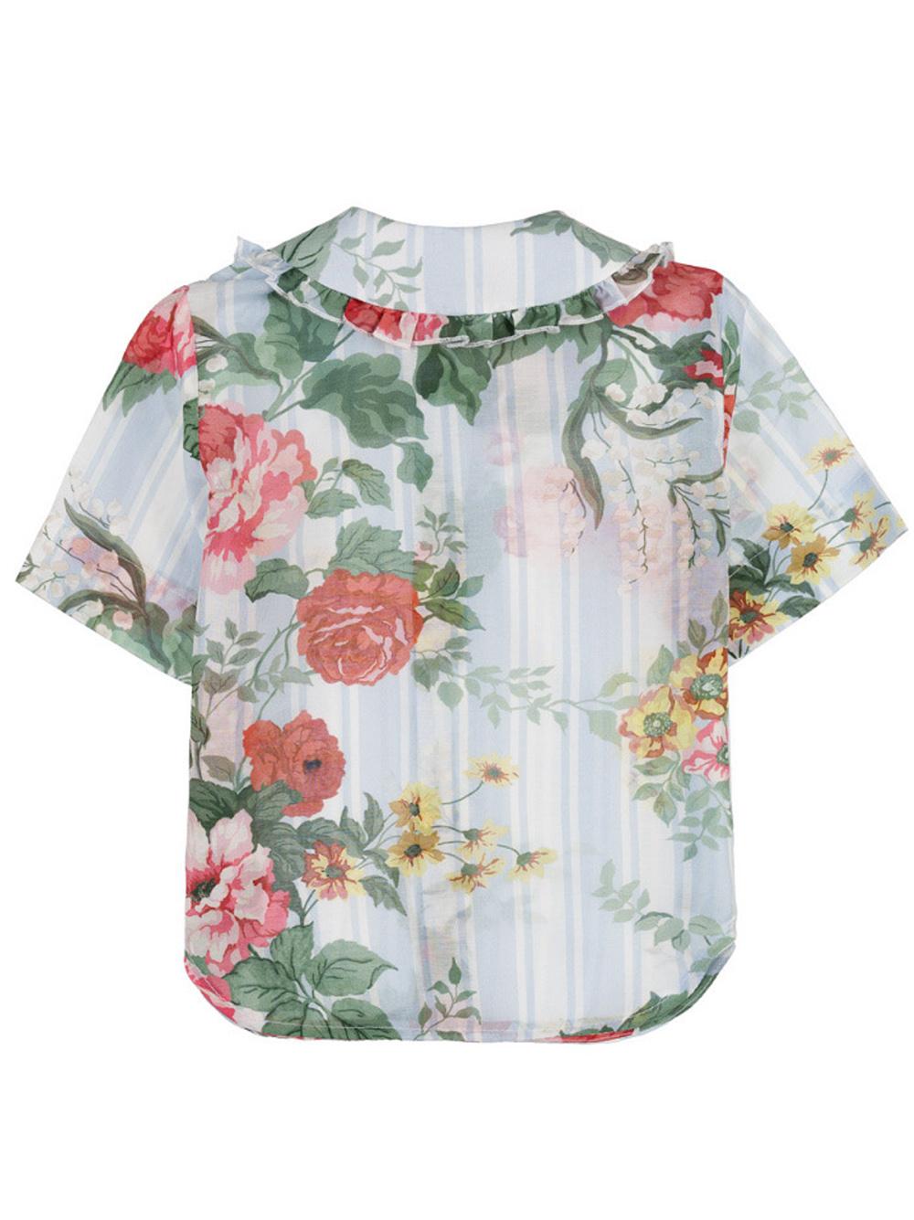 Camicia velata con fantasia floreale VE2557 A VIVETTA KIDS 
