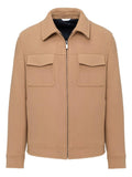 Camel zip-up jacket