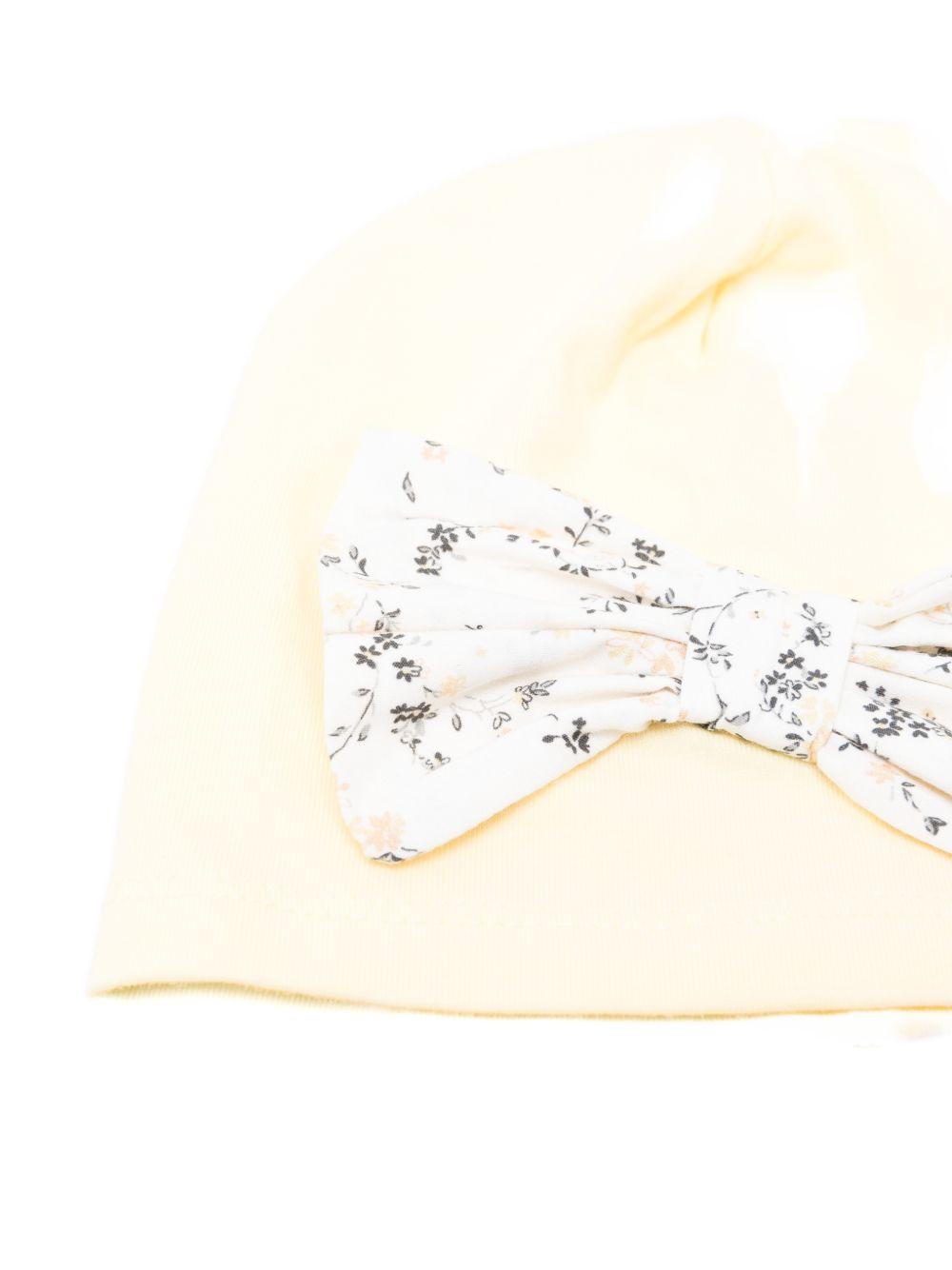 Cappellino in cotone con fiocco E26413 GIALLO NANAN KIDS 
