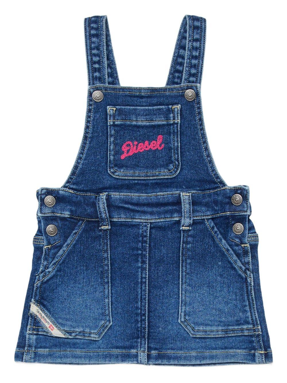 Salopette in denim con bretelle K00719KXBR0 K01 DIESEL KIDS 