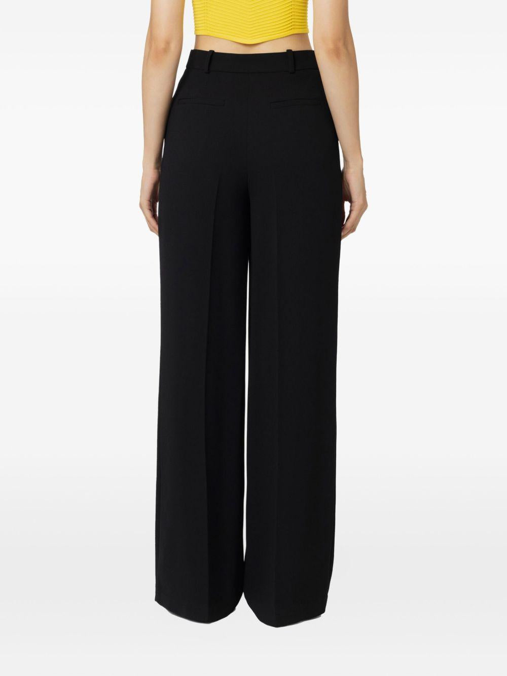 Pantalone dritto nero con bottone placca PA02746E2 110 ELISABETTA FRANCHI 