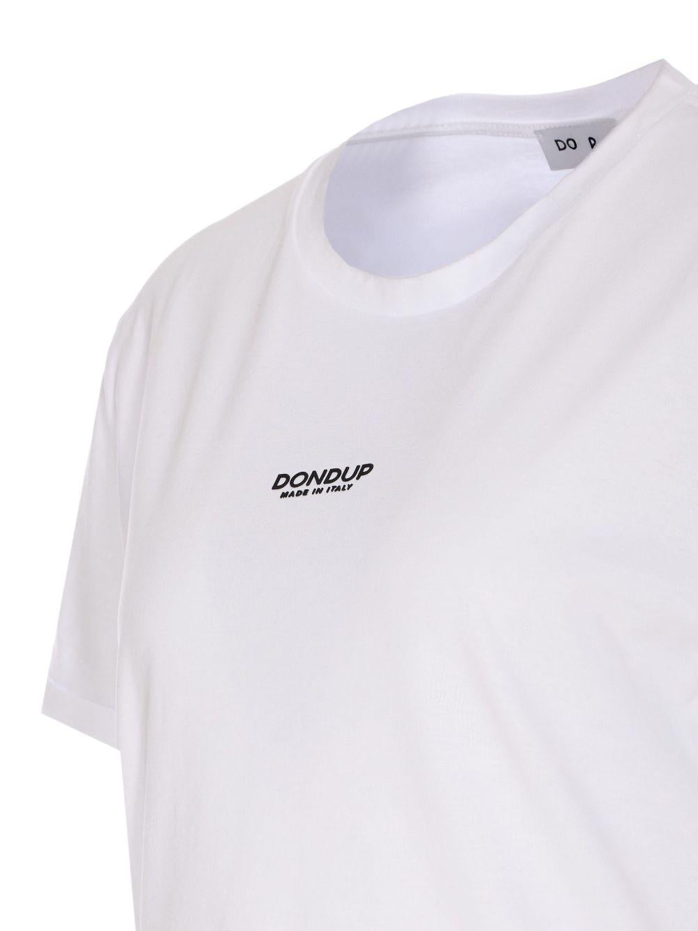 T-shirt con Logo Bianca DS039JF0271DDU6DD 000 DONDUP 
