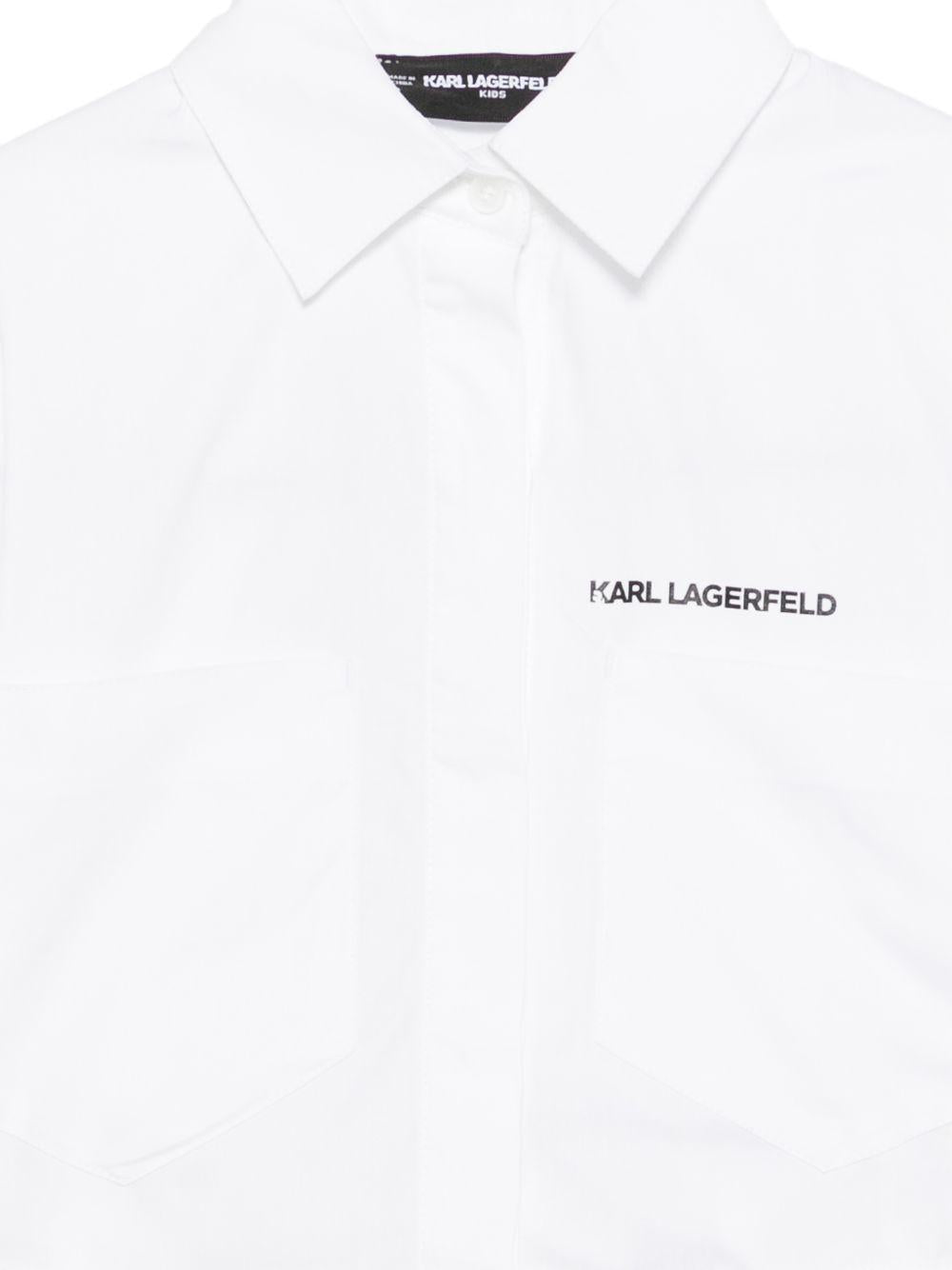 Camicia bianca in cotone Z31117 10P KARL LAGERFELD KIDS 