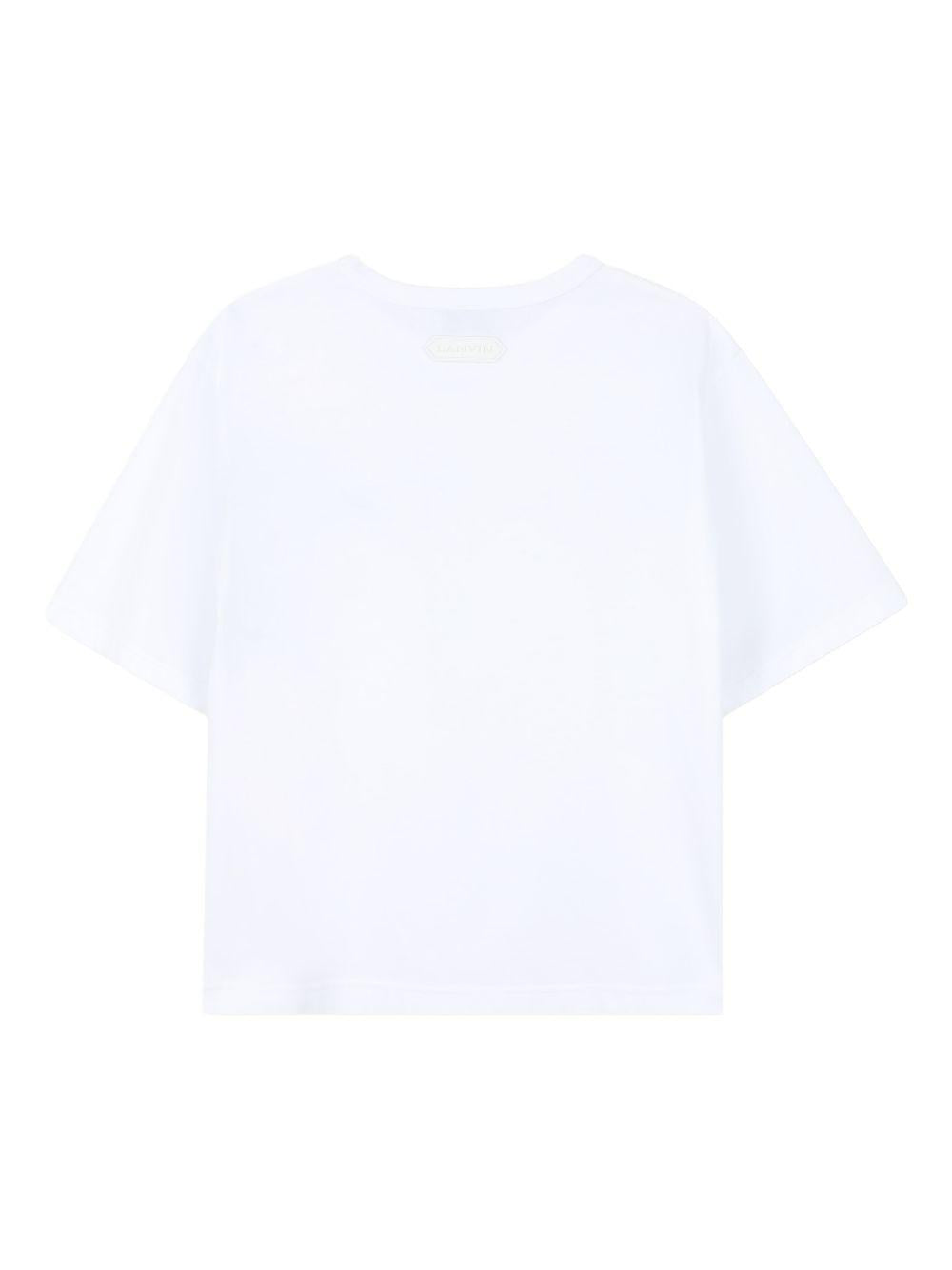 T-shirt con stampa logo N30362 N48 LANVIN KIDS 