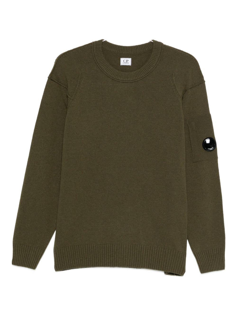 Maglia Verde Girocollo con Orli a Costine RFCMKN707A110149A 683 CP COMPANY 