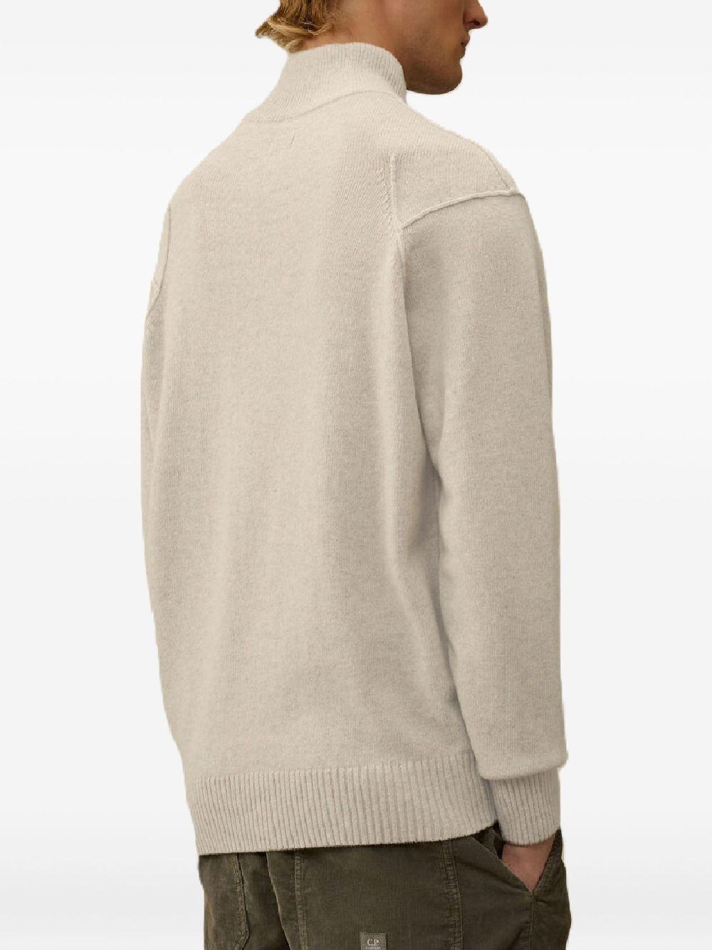 Maglia con Mezza Zip e Dettaglio Lens RFCMKN709A110149A 103 CP COMPANY 