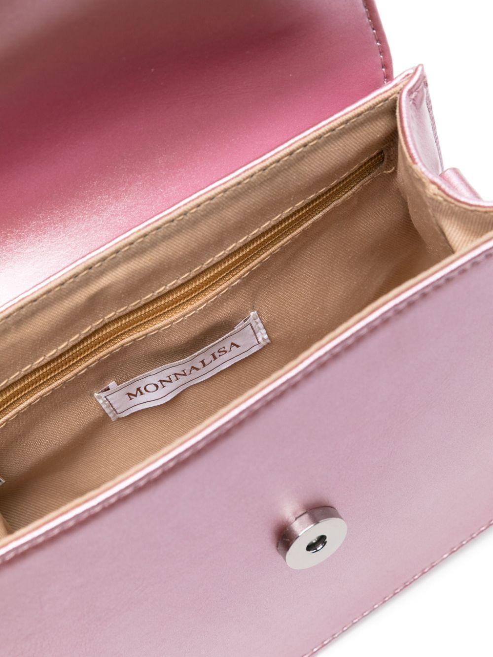 Borsa rosa satin con fiocco
