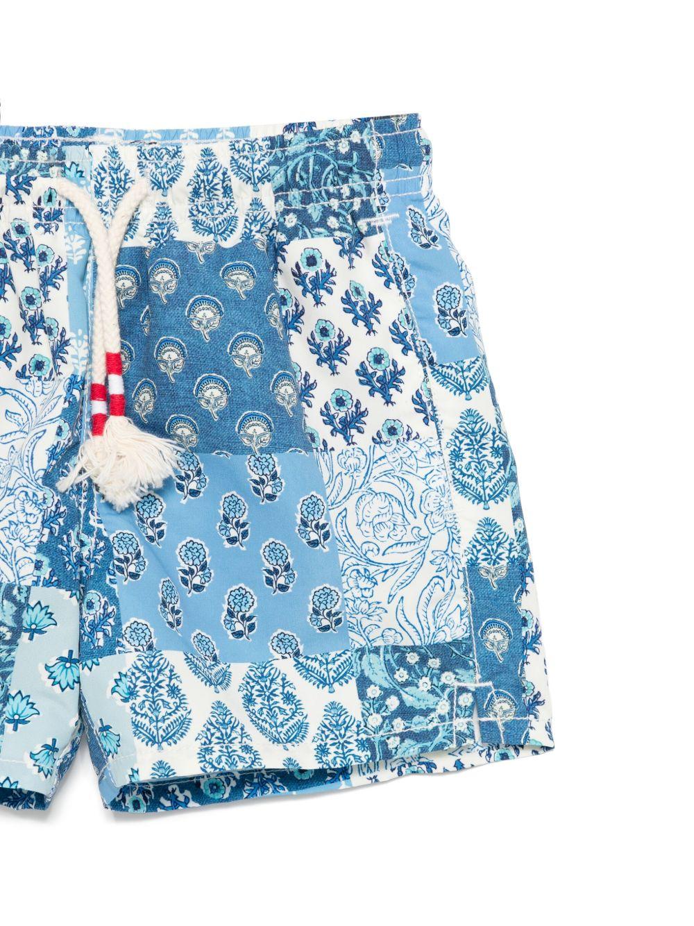 Costume caprese celeste fantasia all-over