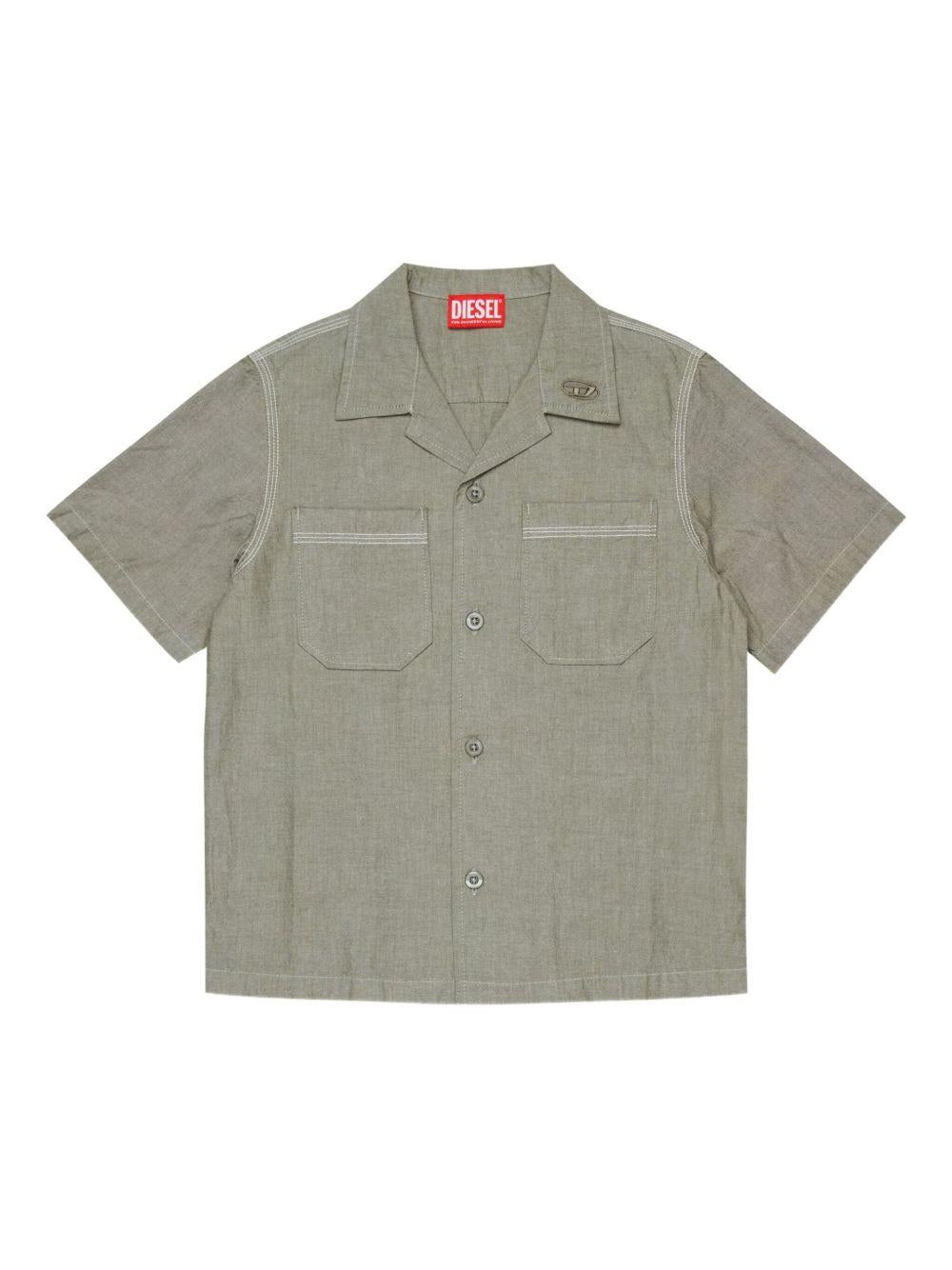 Camicia a maniche corte con tasche J02671KXBSN K511 DIESEL KIDS 