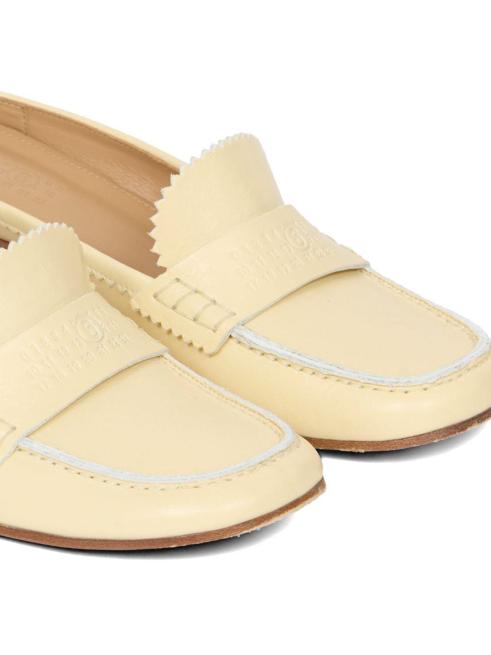 Slippers in pelle con bordo seghettato S66WX0074P7560 T1039 MM6 MAISON MARGIELA 