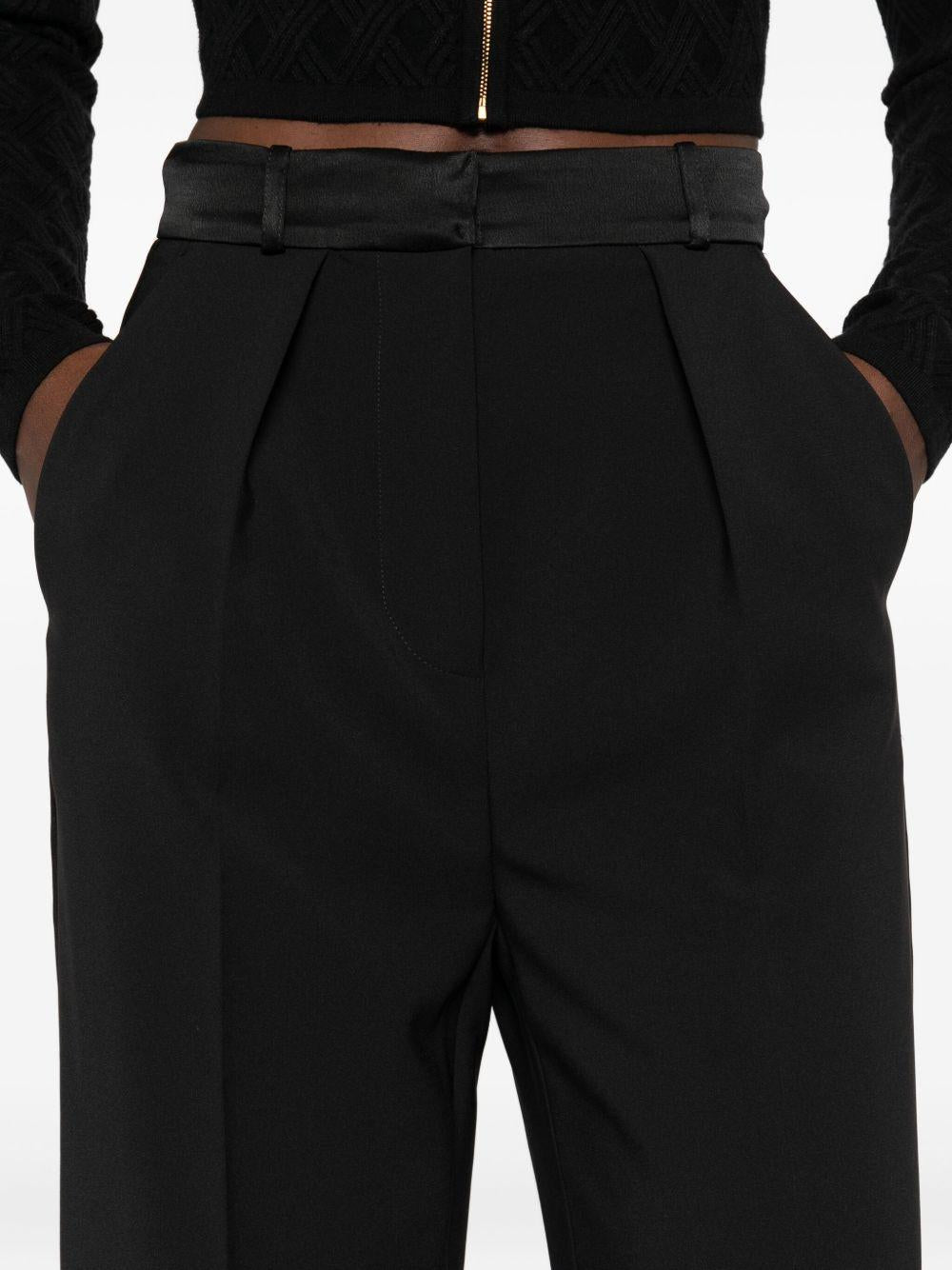 Pantaloni Sartoriali Neri con Pince PA12656E2 110 ELISABETTA FRANCHI 