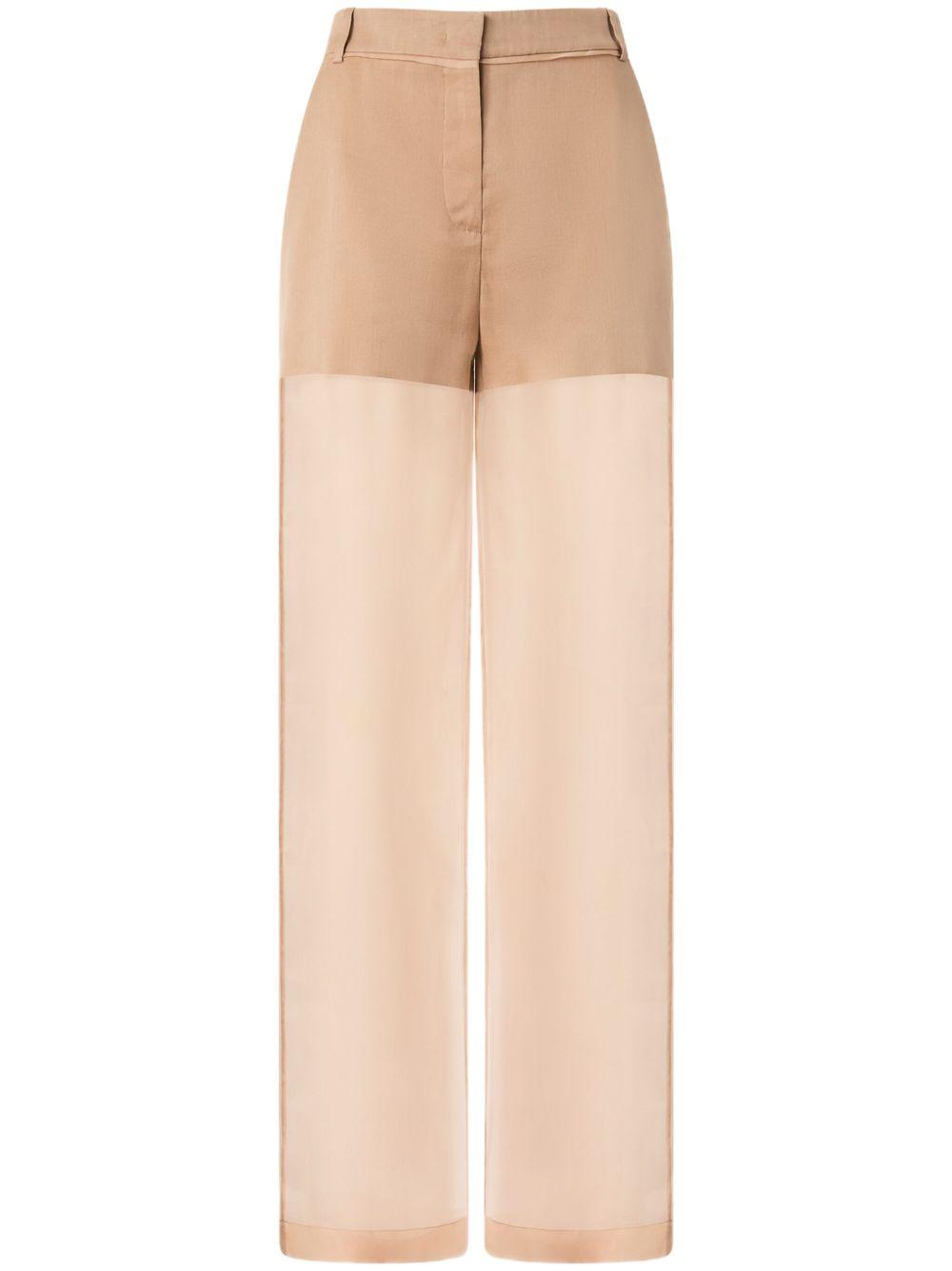 Pantalone Pispola marrone chiaro in organza