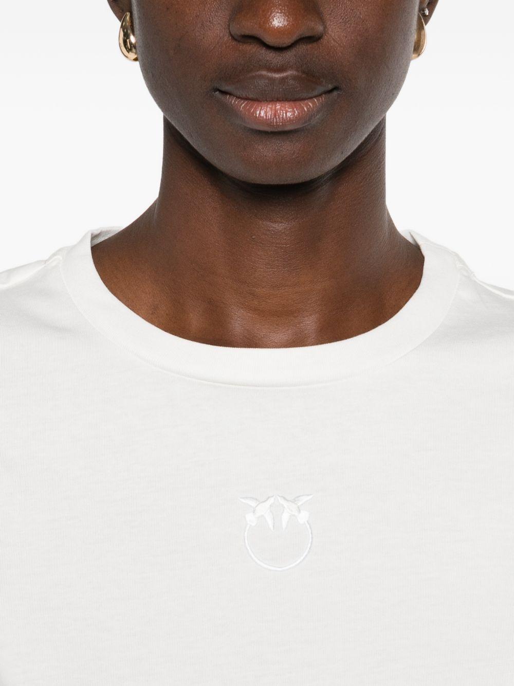 T-shirt girocollo in cotone 100355A339 Z05 PINKO 