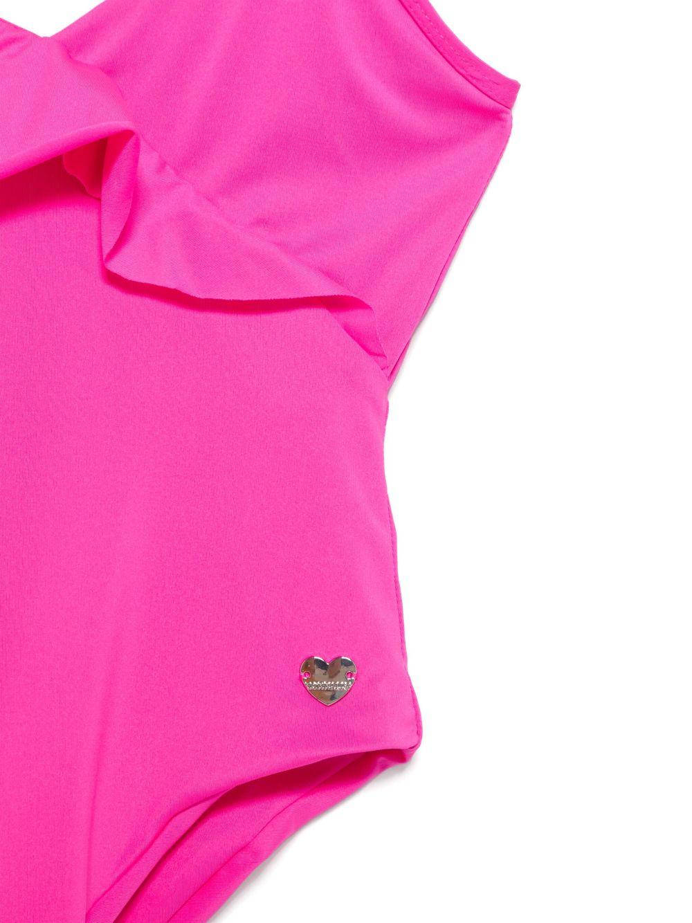 Costume intero fucsia con ruches