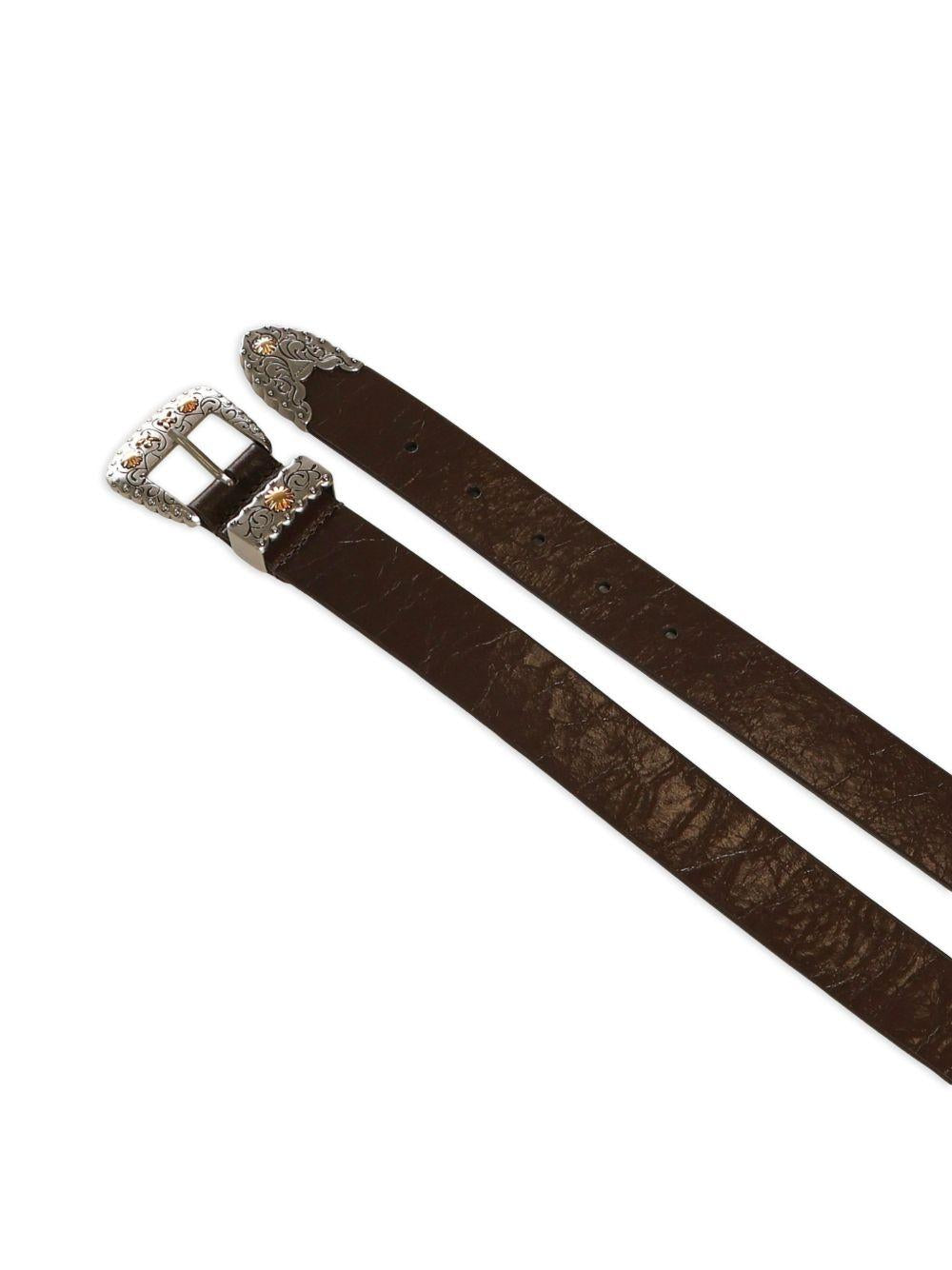 Cintura in pelle con fibbia decorata 106692A315 M11O PINKO 