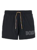 Shorts con coulisse e logo