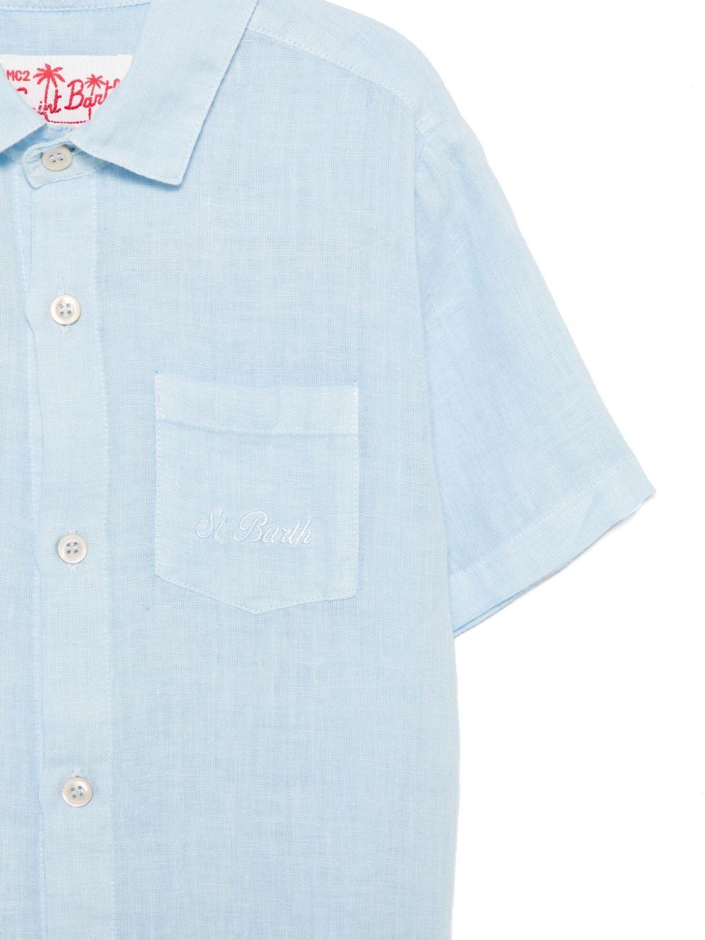 Polo camicia sinfos logo ricamato tono su tono SIF0001 00318H MC2 SAINT BARTH KIDS 
