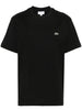 T-shirt nera mini logo ricamo