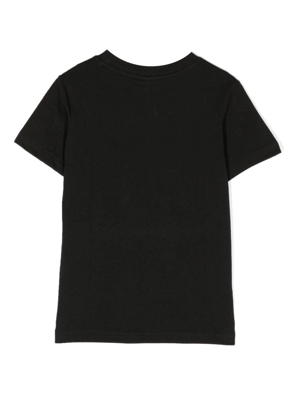T-shirt nera logo ricamo TJ1122 031 LACOSTE KIDS 