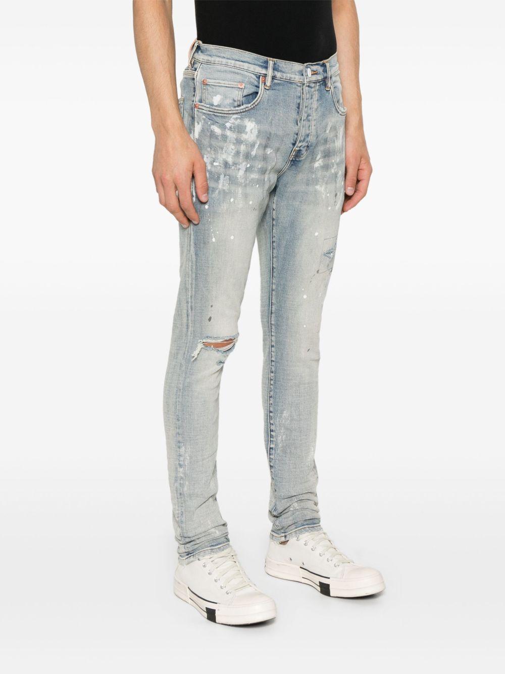 Jeans slim fit con strappi P001LIA LIGHTINDIGO PURPLE BRAND 