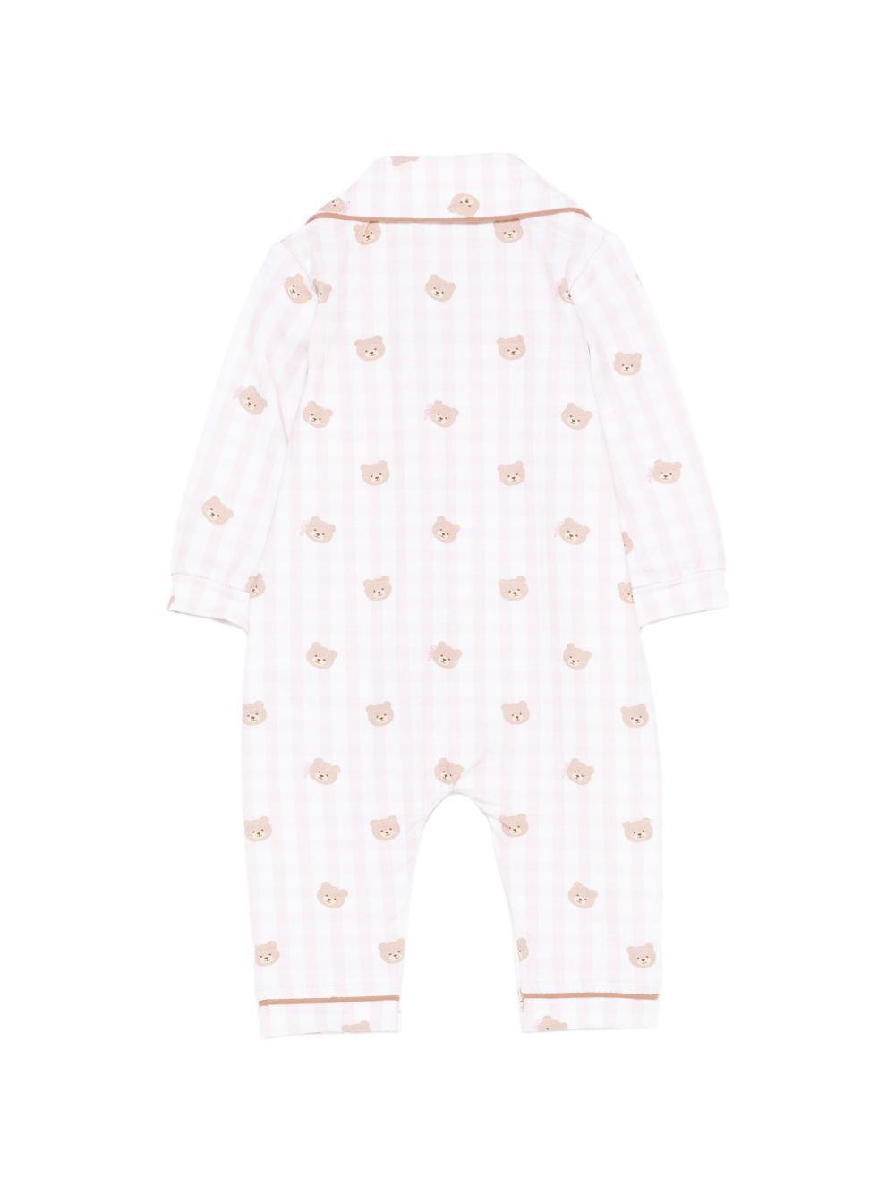 Tutina in cotone a quadri vichy con colletto E26018 ROSA NANAN KIDS 