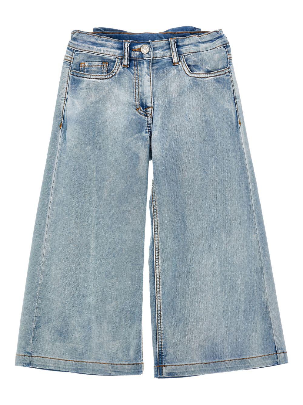 Jeans cropped a zampa delavé 17G4047013 0062 MONNALISA KIDS 