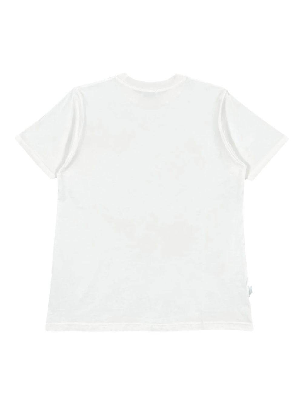 T-shirt bianca mini logo ricamo heart