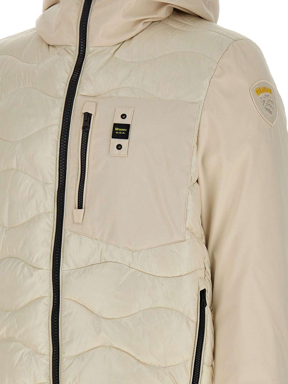 Piumino Albert con cappuccio colori neutri 25WBLUC08078006355 129 BLAUER 