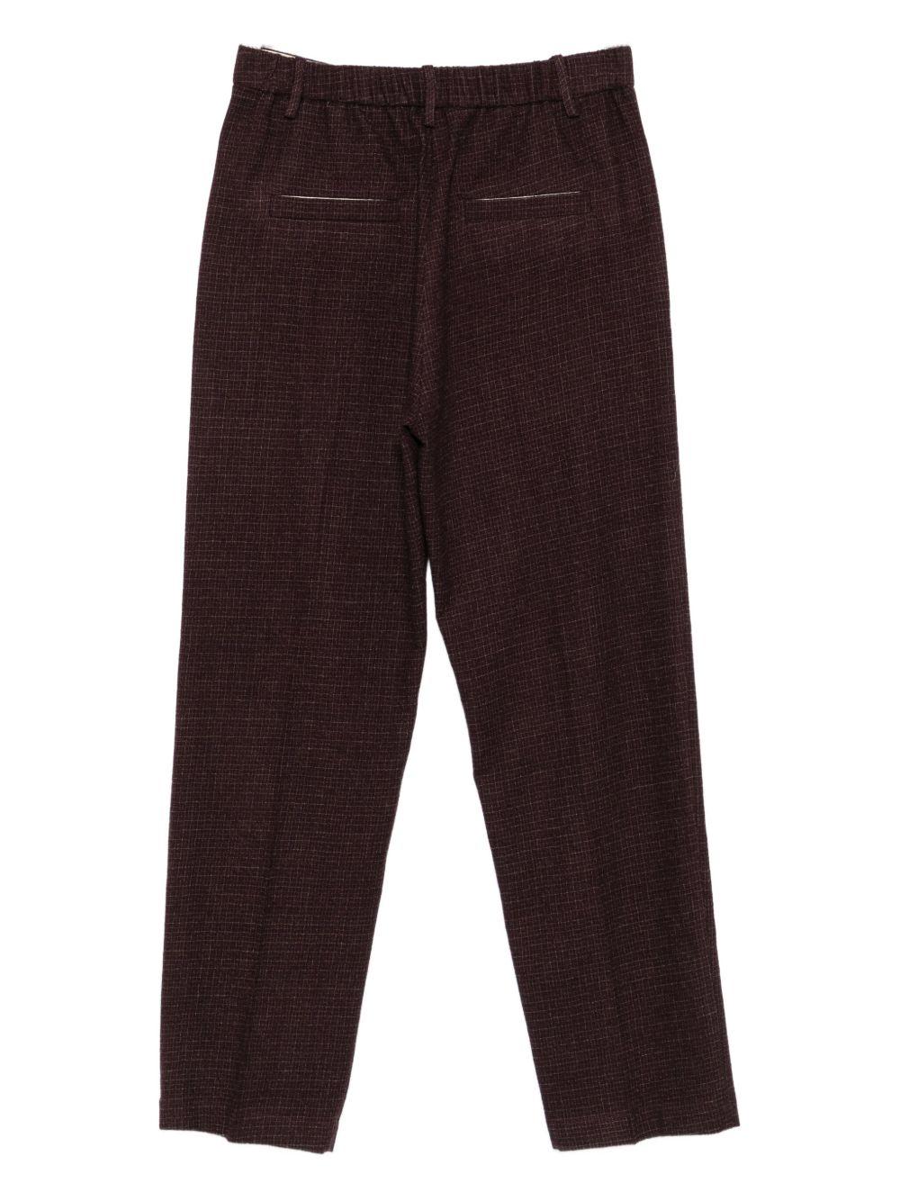 Pantaloni a Scacchi Rosso Scuro 165123A5048 UV ALYSI 
