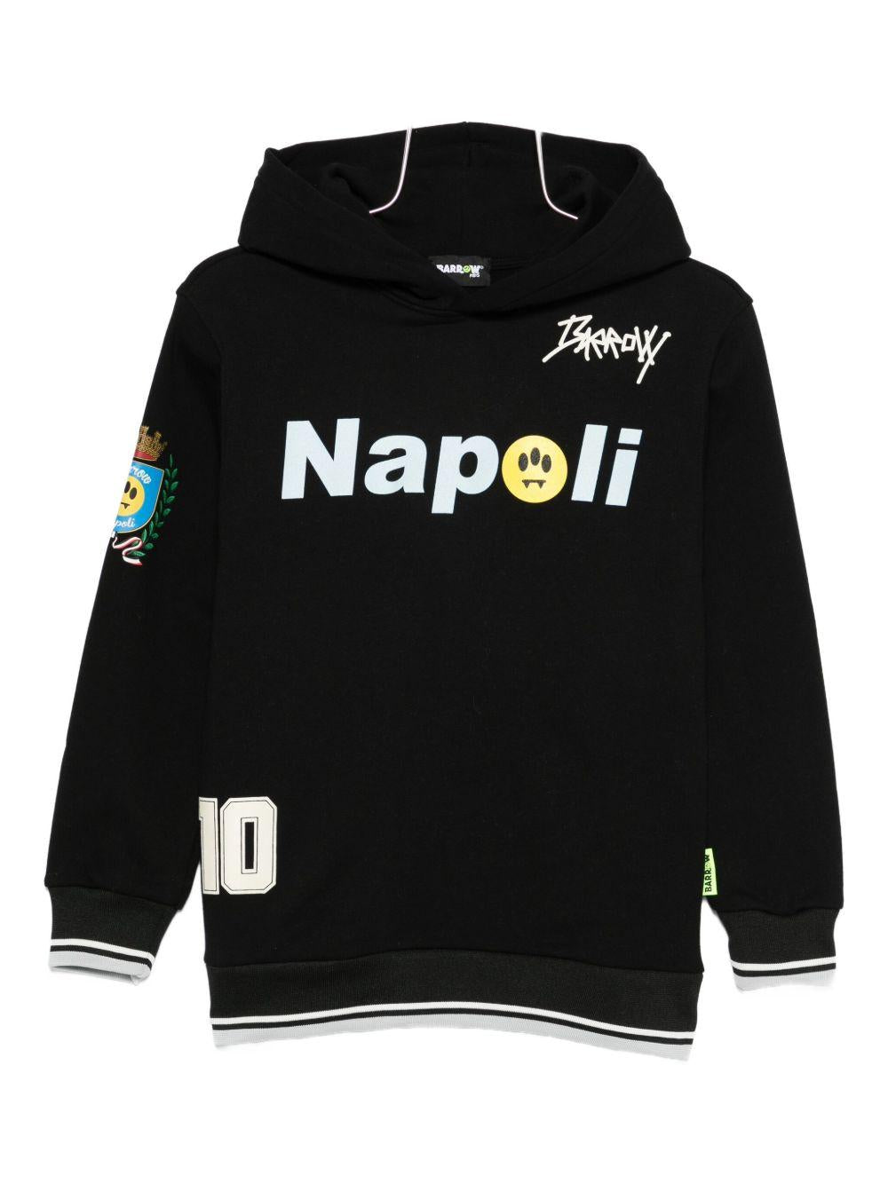 Felpa con Cappuccio e Stampa Grafica F5BKJUHS095 110 BARROW KIDS 