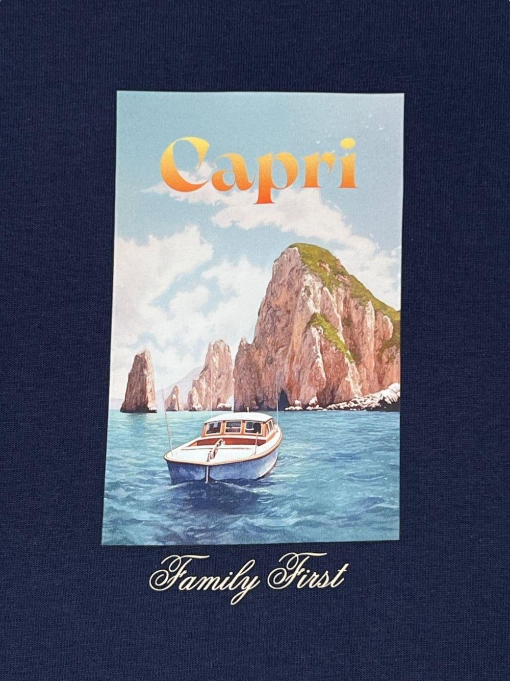 T-shirt mini stampa capri blu notte
