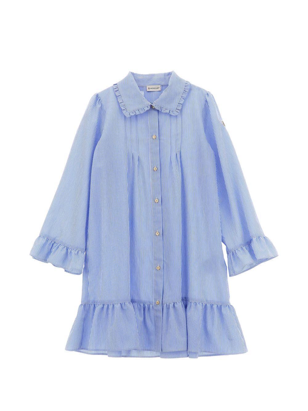 Abito in viscosa con colletto a volant L19542G00005599G1 F70 MONCLER KIDS 