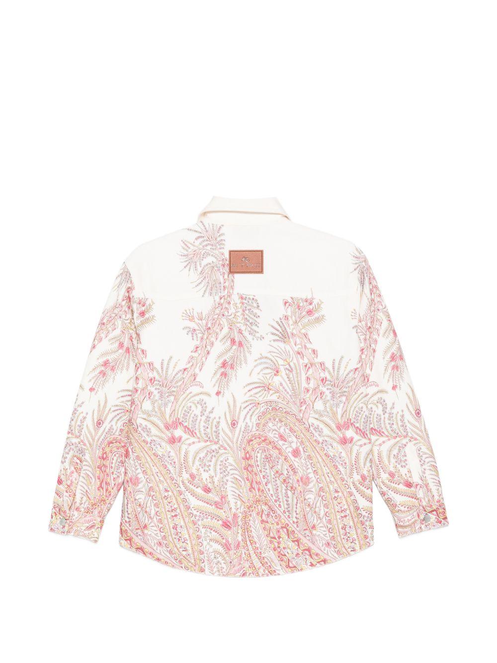 Giacca in cotone con stampa paisley GY2P10D0137 106RS ETRO KIDS 