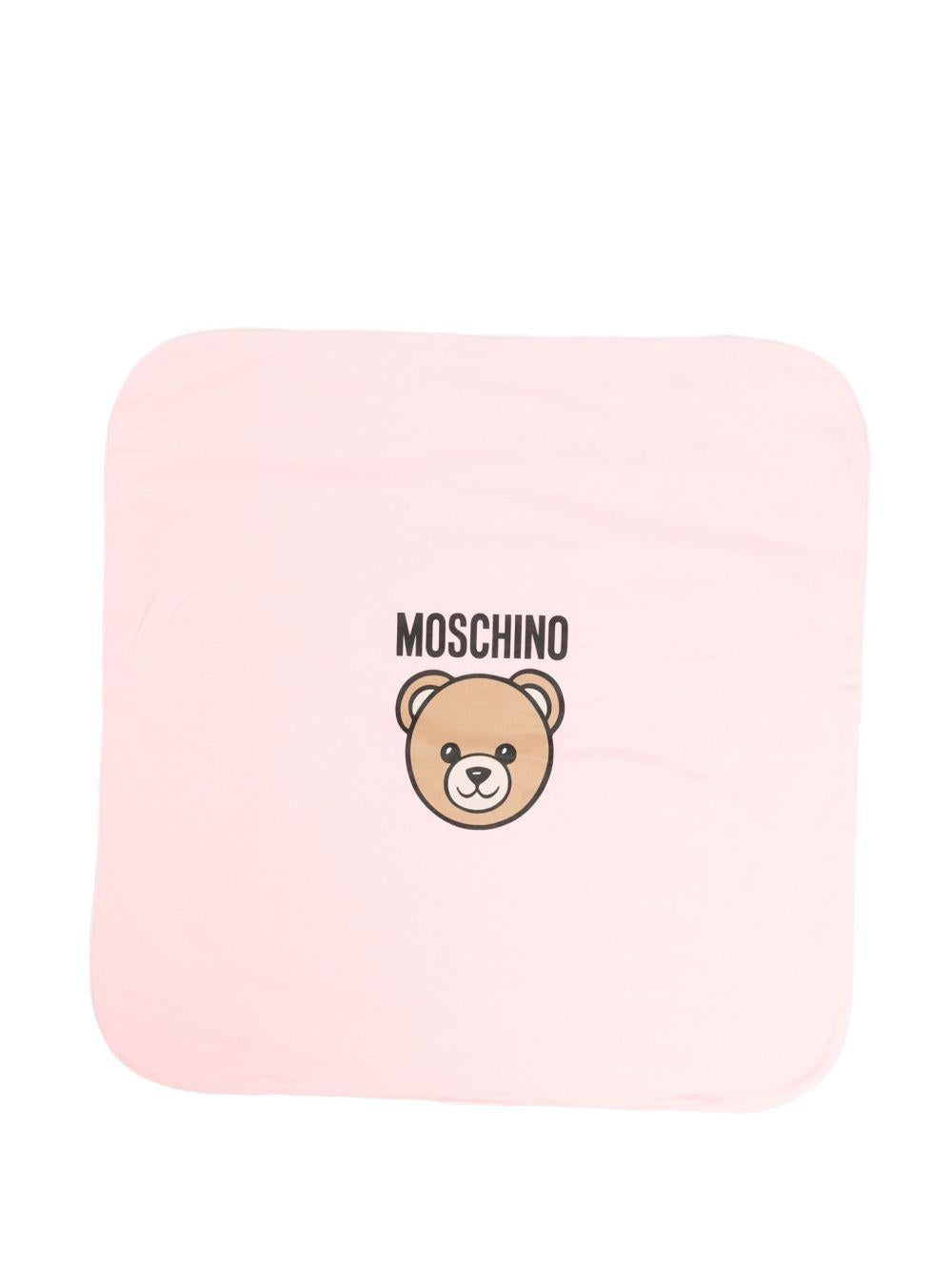 Coperta Rosa con Stampa Orsetto MQB00FLCA40 50209 MOSCHINO KIDS 