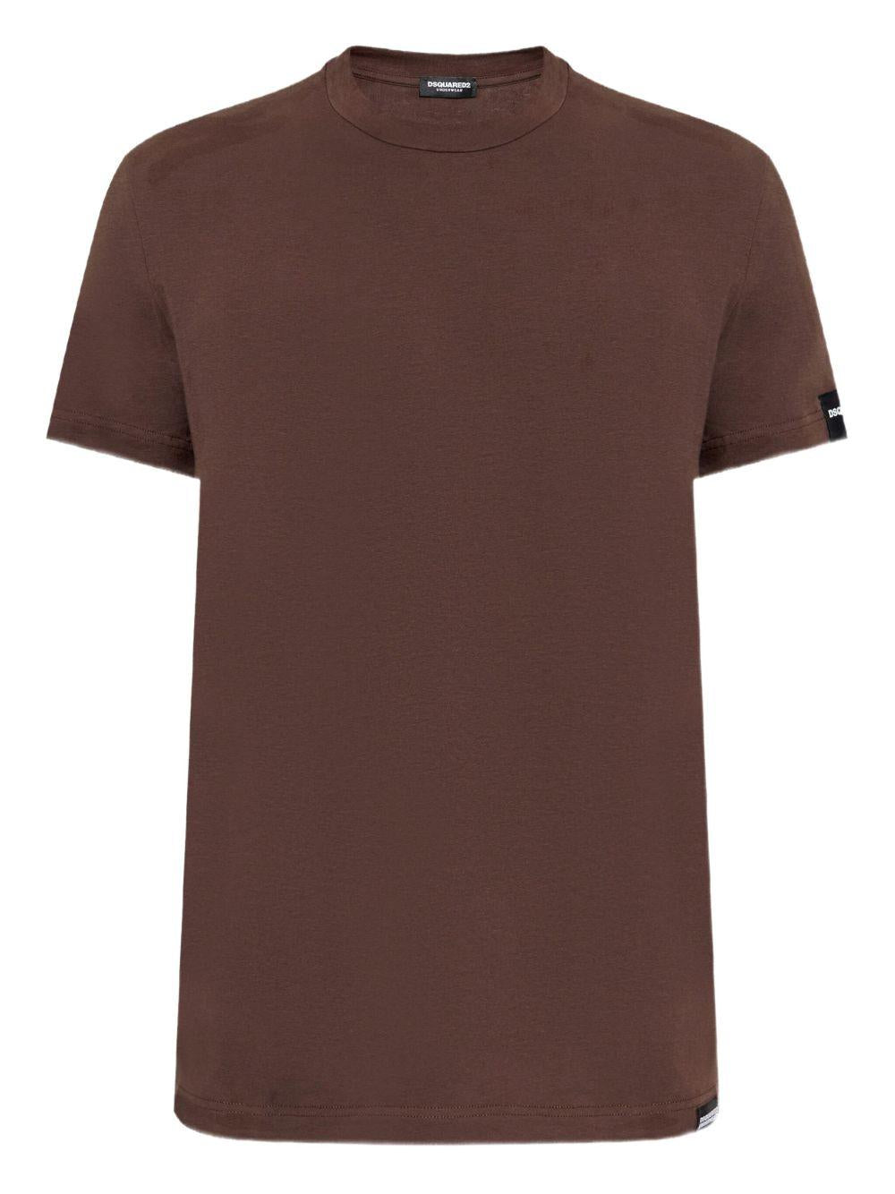 T-shirt marrone/verde basic