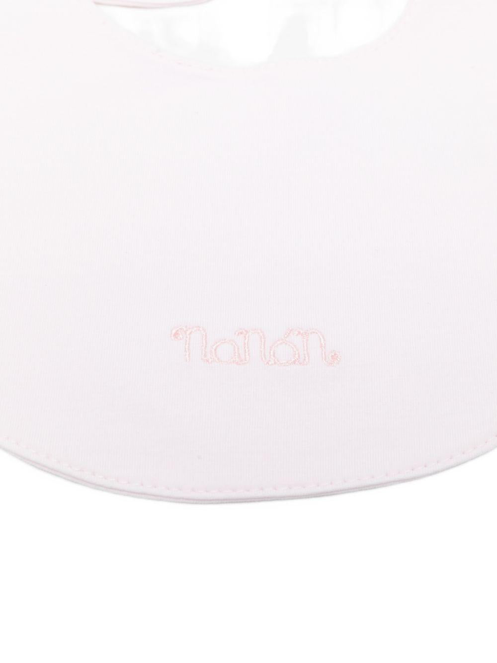 Bavetta in cotone con ricamo logo E26015 ROSA NANAN KIDS 