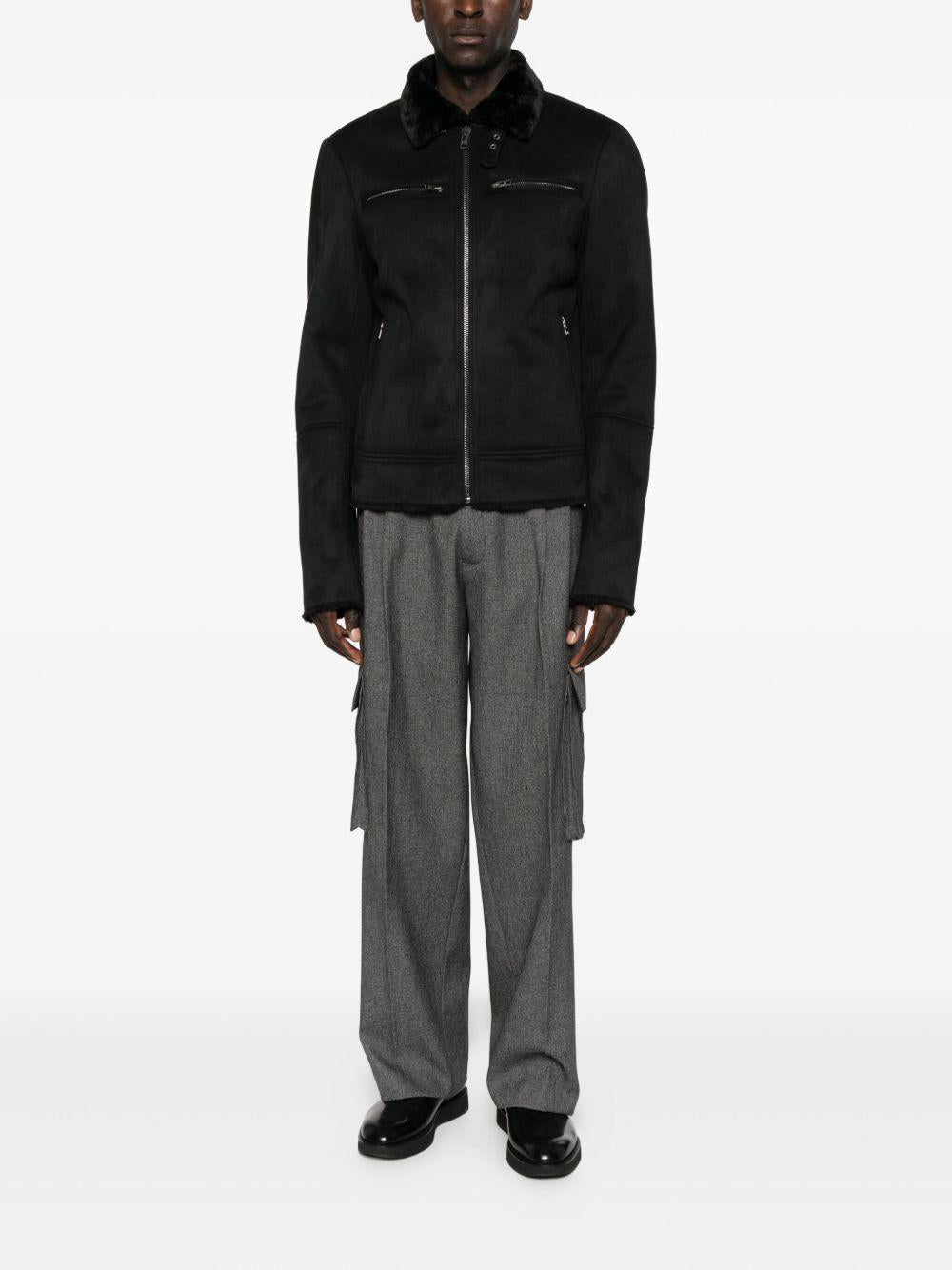 Giacca biker nera con chiusura frontale con zip 5O0025E018 K102 PATRIZIA PEPE 