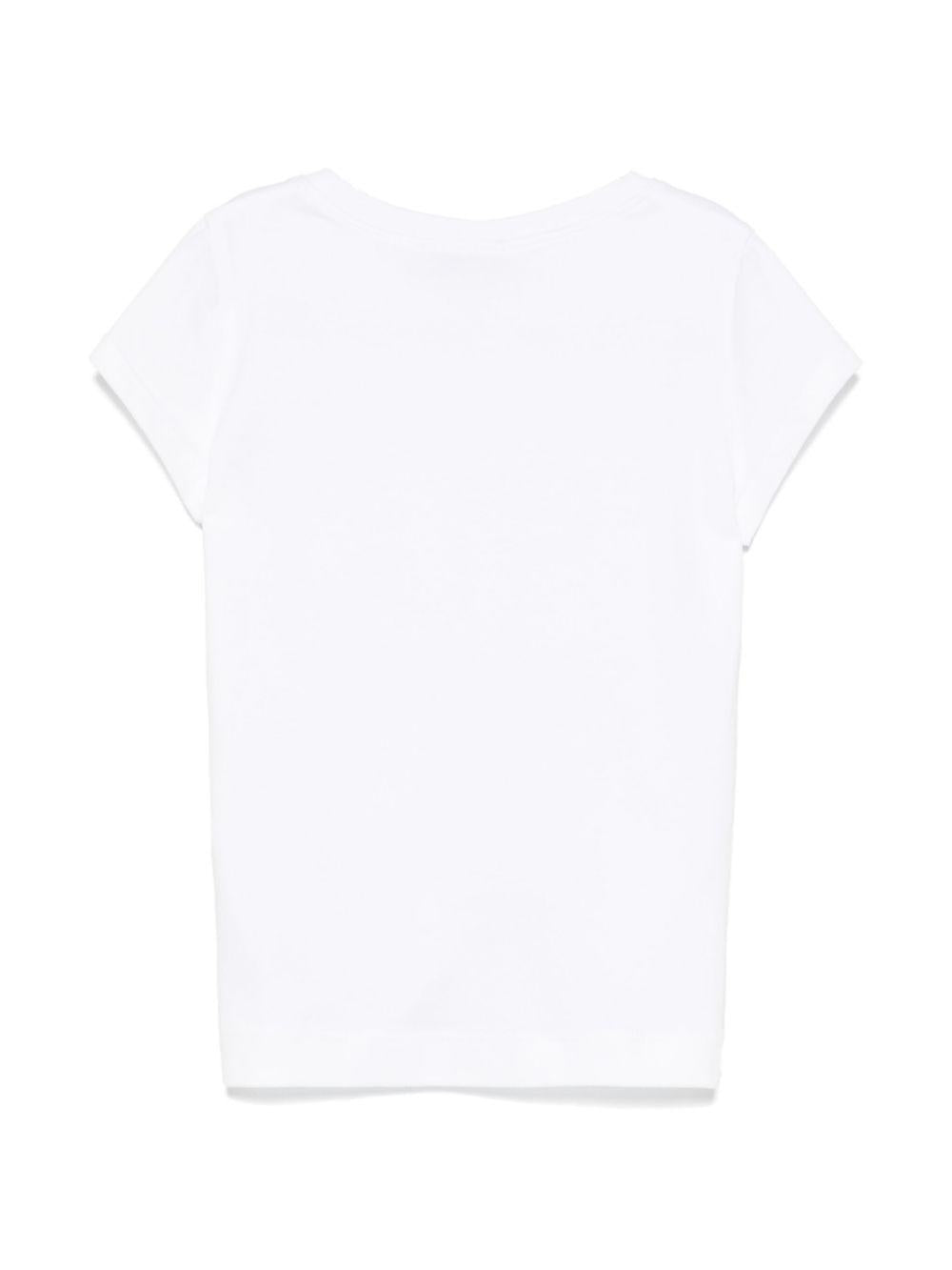 T-shirt bianca con applicazione cuore