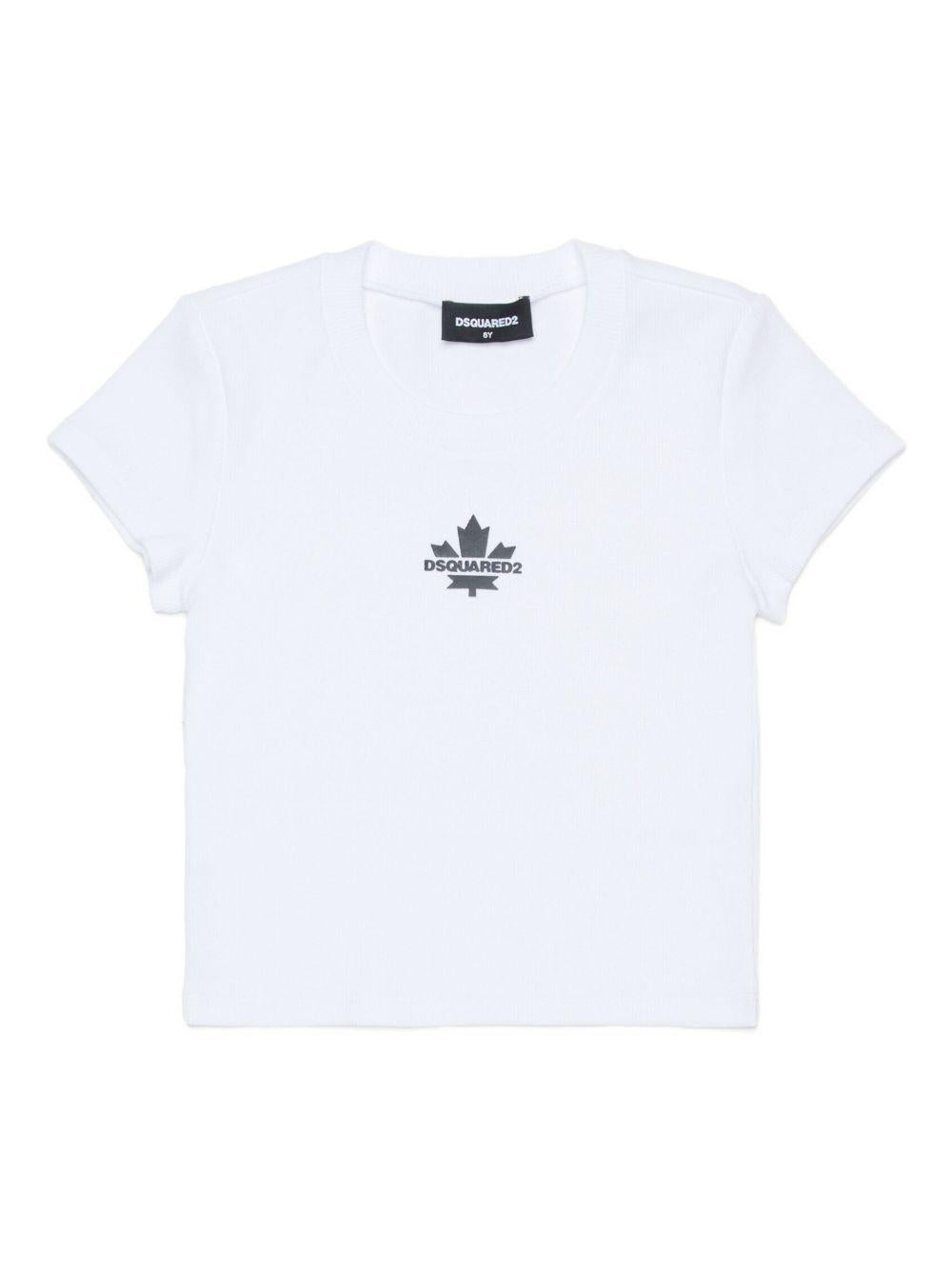 T-shirt in cotone con logo DQ3160D0AGG DQ100 DSQUARED KIDS 
