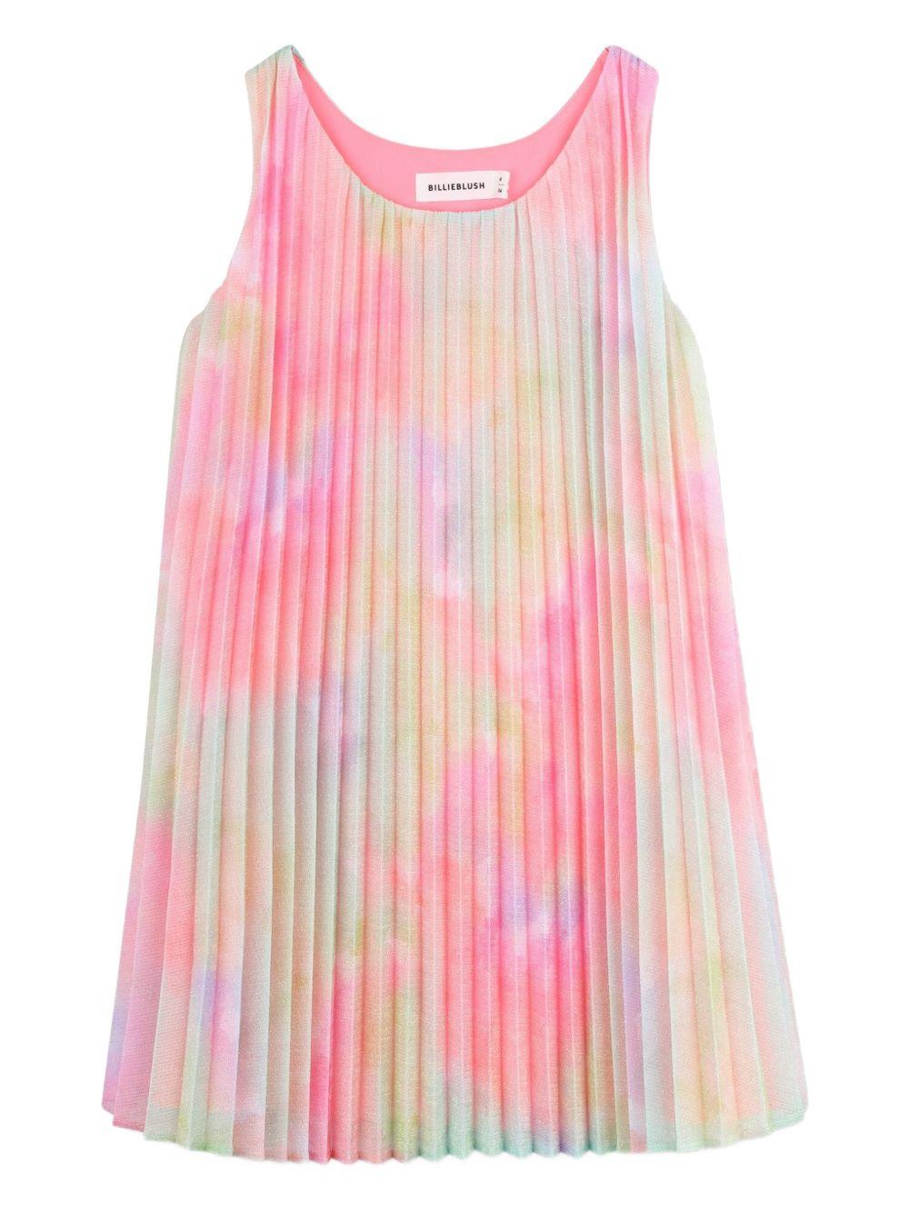 Abito plissé senza maniche multicolor U21821 Z41 BILLIE BLUSH KIDS 