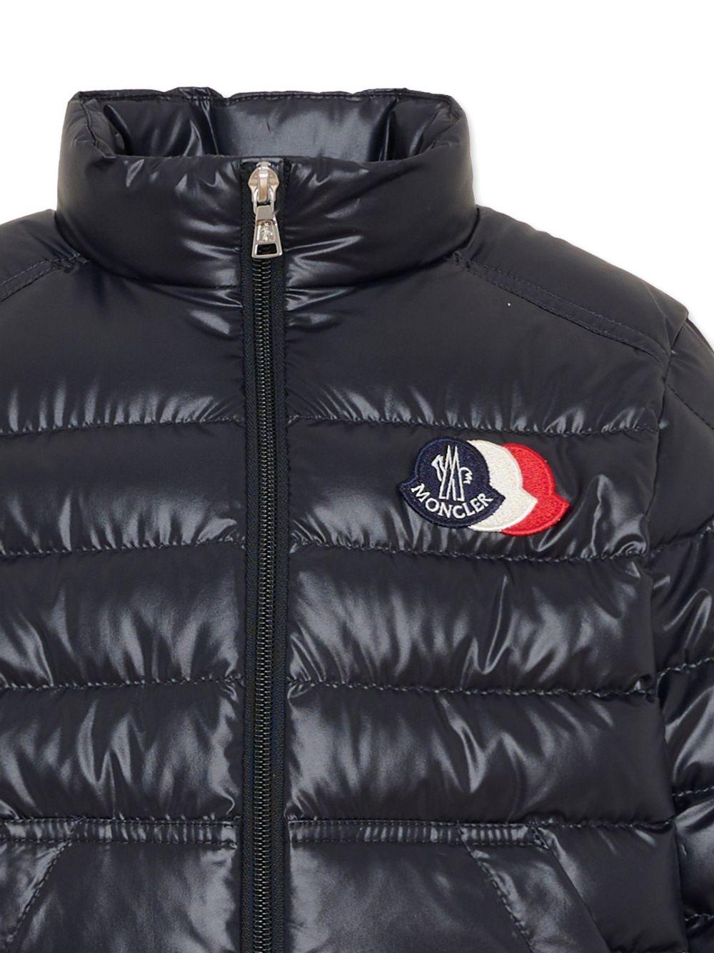 Piumino con zip e patch logo L19541A00006597YX 778 MONCLER KIDS 