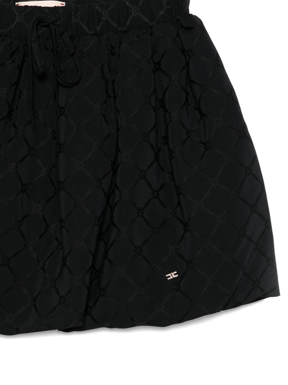 Gonna nera con motivo jacquard EFGO192RA025 N000 ELISABETTA FRANCHI KIDS 