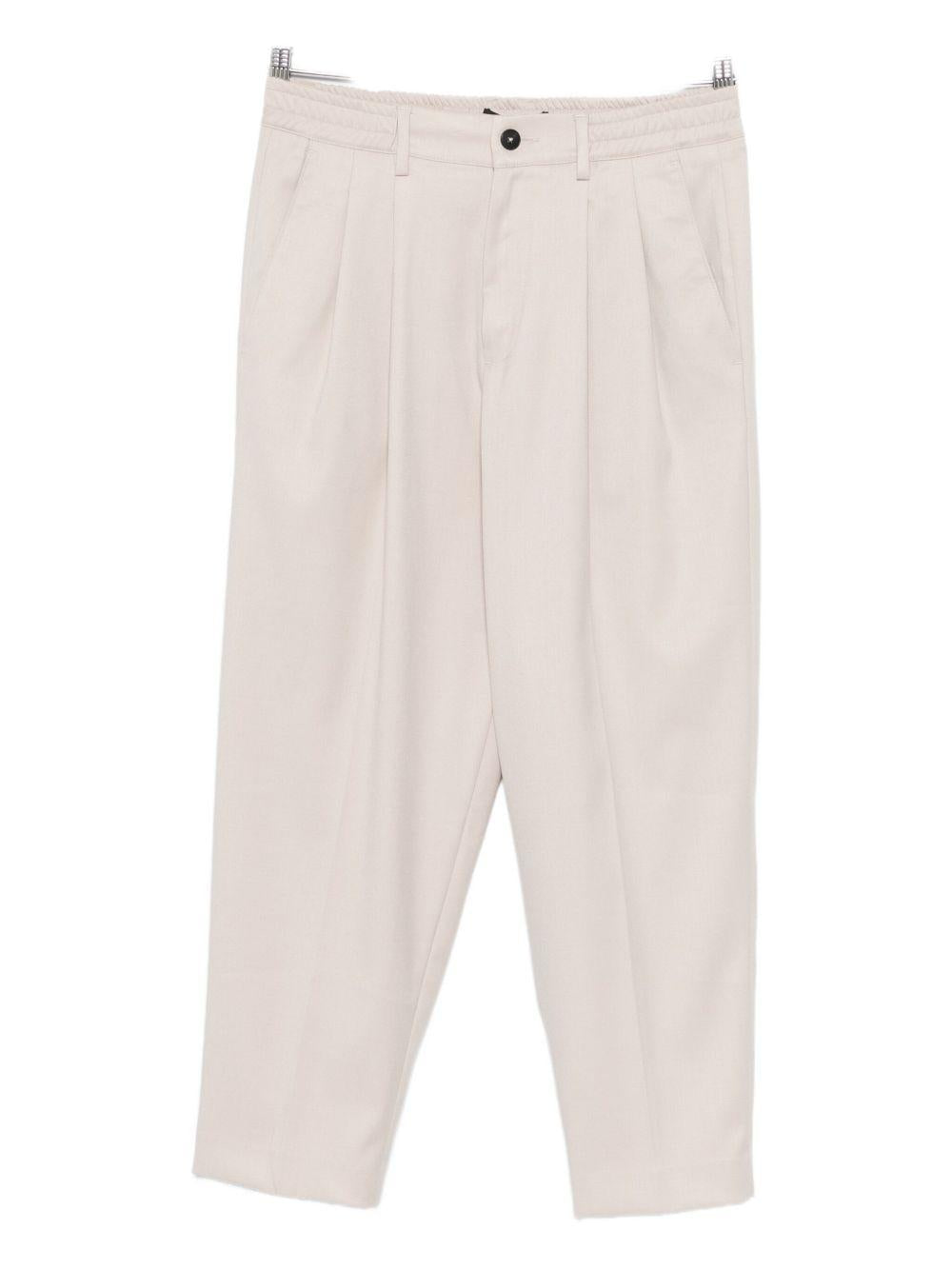 Pantaloni beige dritti con pieghe L1PFW25266968 A039 LOW BRAND 