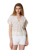 Blusa neve in pizzo sangallo